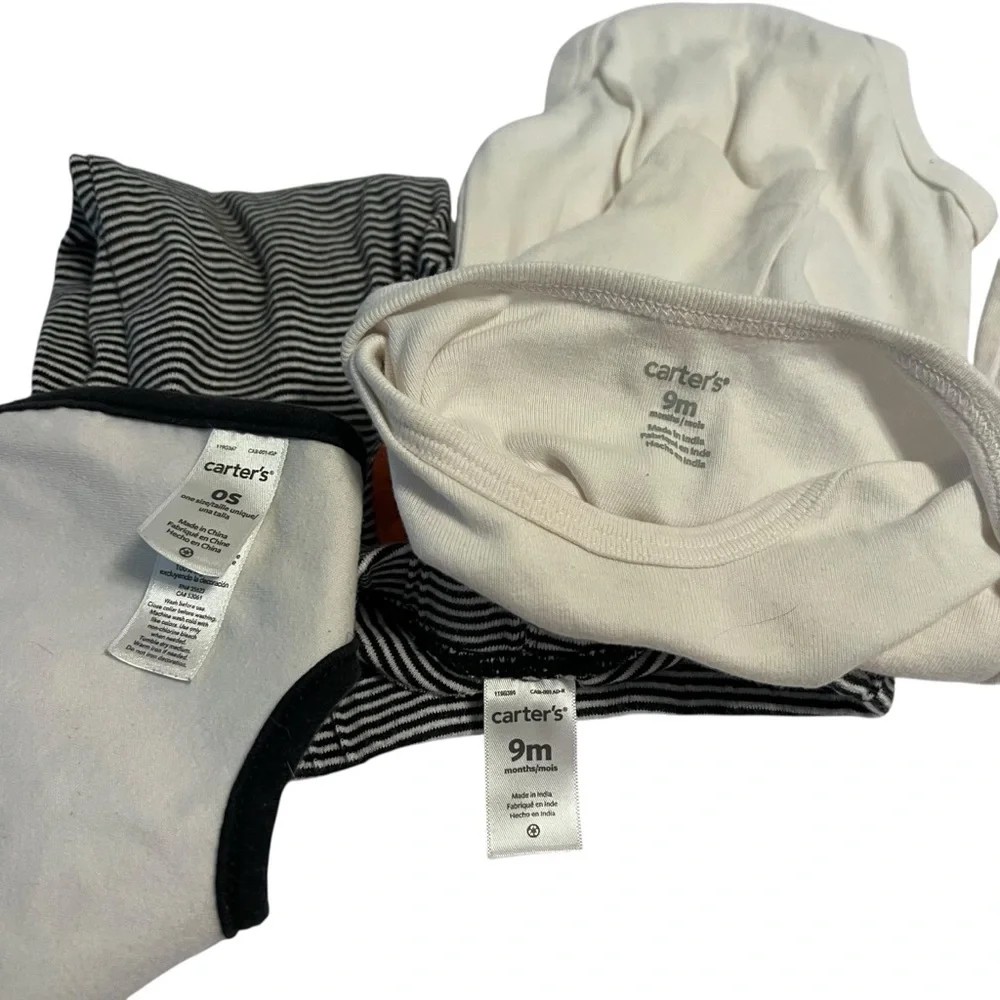 Carter’s Halloween 3pc Baby Set 9M Bodysuit Pants Bib‎ Pumpkin Fal